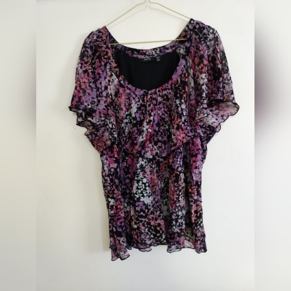 Apt 9 Soze 1X Floral Blouse